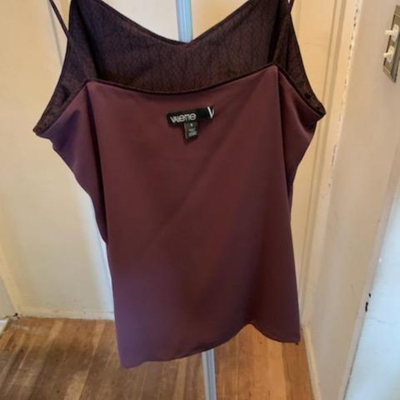 Reversible Spaghetti Strap Top Burgundy/fudge - Picture 3 of 4